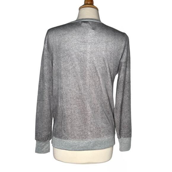 Kate Spade All is Bright Gray Embroidered Sweatshirt Super Soft Pullover Sweater - Picture 2 of 9